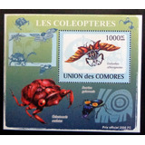 Comores Insectos, Bloque 1 Sello Coleop 1000fc 09 Mint L9316