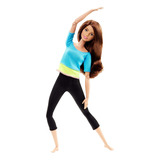 Muñeca Barbie Made To Move Yoga Blue Top 