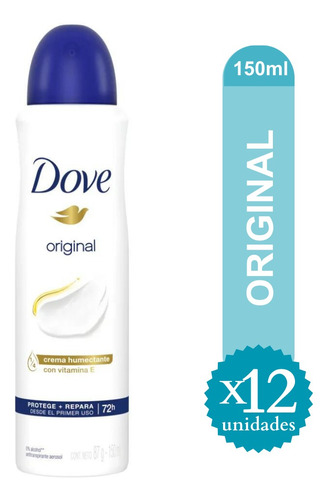 Pack Desodorante Dove Original 150ml X 12 Unid. -  Ma