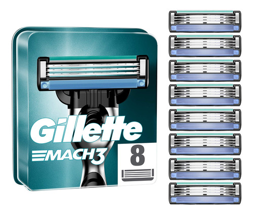 Cuchillas De Afeitar Gillette Mach3 Para Hombres Con Hojas M