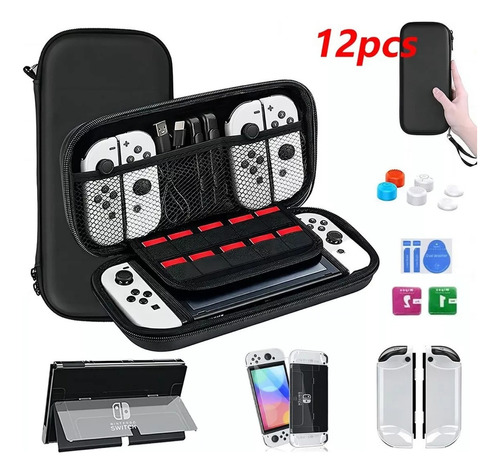 Estuche De 12 Accesorios For Nintendo Switch Oled Funda