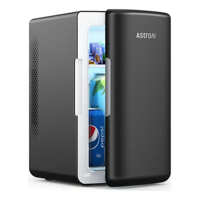 Astroai Mini Refrigerador, Mini Nevera 6 Litros\u002F8 Latas, Mini Frigobar, Refrigerador Pequeña 12v\u002F110v, Ac\u002Fdc,Mini Neveras Para Habitación, Coche,Viaje Mini Frigobar Refrigerador Coolteche,bebida fría | Envío gratis