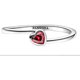 Pandora Original Anillo Corazón Plano Rojo Inclinado C/ Glob