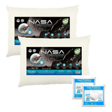 Kit 2 Travesseiros Nasa Original Alto + 2 Capas Protetora