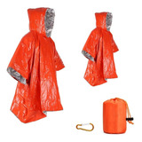 2 Poncho Emergencia Manta Térmica Reversible Reflectante Sos