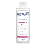 Dermaglos Agua Micelar 6 En 1 Desmaquillante X 400 Ml