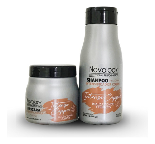 Kit Matizador Shampoo Naranja 375ml+ Mascara 250ml Novalook 