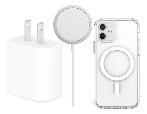 Funda Magnética + Cubo Y Cargador Magsafe 15w Para iPhone 