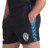 Short De Rugby Fiji Con Bolsillos De Microfibra Negro