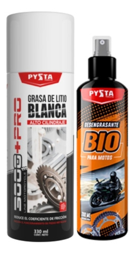 Grasa Blanca De Litio 330ml Pysta + Desengrasante Bio