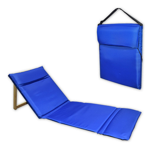 Reposera Plegable Para Playa Azul  Fabricada En Chile 