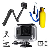 Kit Flutuante Bastao 3 Way Caixa Estanque Gopro 5/6/7 Acesso