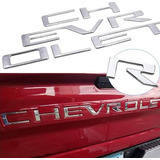Letras Chevrolet Cheyenne 3d Cromo Batea Tapa Caja 2019 2023