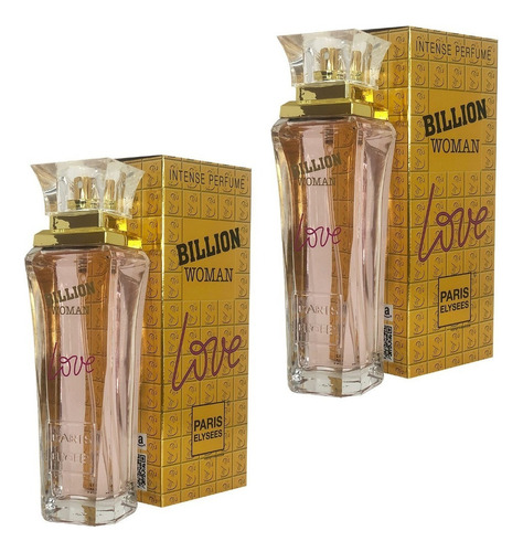 Kit Com 3 Perfumes Billion Woman Love Feminino 100ml