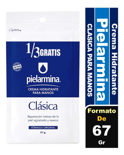 Pielarmina Crema De Manos Bolsa Clásica Fórmula Original 67g