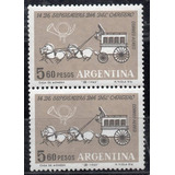 Argentina 1962. Par De 5,60 P Dia Del Cartero, Con Variedad 