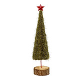 Arbol Navideño Pie Natural Verde 50cm Decoracion Navidad