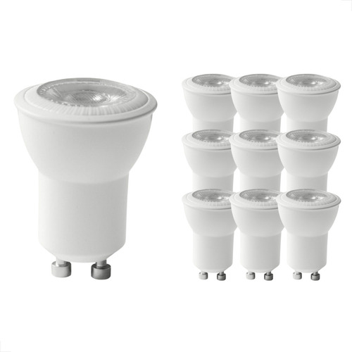 Kit 10 Lâmpada Led Mini Dicroica Gu10 Mr11 3,5w Bivolt 