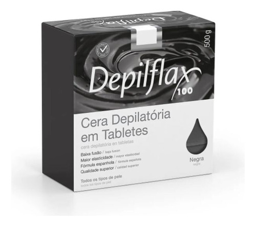 Cera Depilatória Quente Em Tabletes Negra 500 G Depilflax