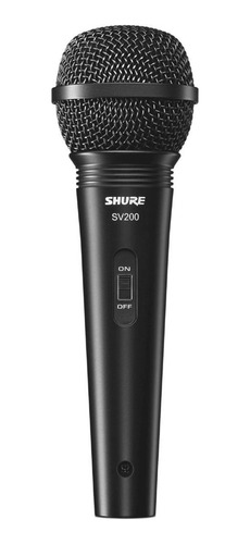 Microfone Shure Sv200 Preto C/ Cabo Original 2 Anos Garantia