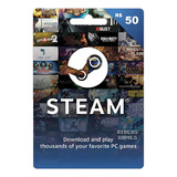Cartão Presente Pré-pago Steam R$50 Digital