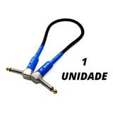 Kit 1 Cabo Para Pedal De Guitarra E Baixo P10 90º 30cm