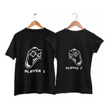 Playeras Duo Pareja Novios Esposos Gamers Player 1 Player2