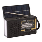 Radio Portátil Usb Bluetooh Am Fm Linterna Tws Solar