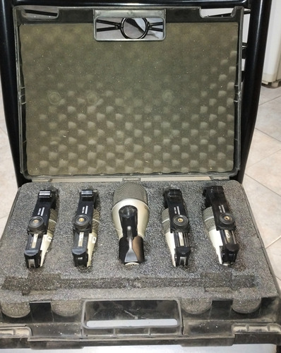 Micrófonos Para Bateria Samson Set 5 Mic + Soportes + Valija