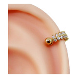  Piercing Fl Ouro Helix Navete Cravejado Pedraria 