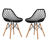 Set De 2 Sillas Diseño Red Tipo Eames Modernas Minimalistas