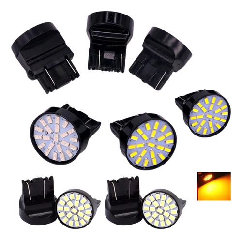 Kit 10 Lampada T20 22 Led 2 Polo 7443 Cores Atacado