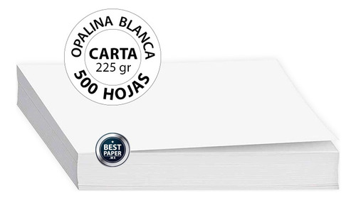 Cartulina Opalina Blanca 225 Gr Carta - 500 Hojas
