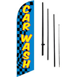 Banner Flag Carwash #120b De 4.2mts Con Mástil