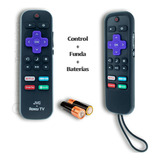 Control Remoto Jvc Roku Tv Original + Funda + Pila 