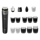 Cortadora De Pelo Philips Norelco Multigroom Serie 5000, 18 Unidades, Color Negro