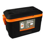 Hielera Hartplas Everest Capacidad 52qt, 50 Lit Rectangular Color Negro-naranja