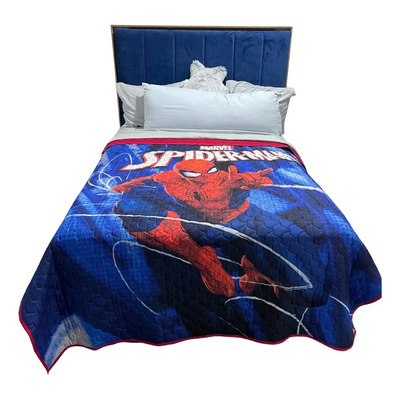 Edredón Colcha Disney Providencia Matrimonial Reversible Color Spider Man Diseño De La Tela Estampado | Envío gratis