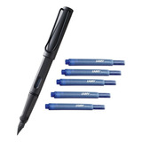 Pluma Lapicera Lamy Safari Pack 5 Cartuchos 