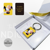 Llavero Snoopy  Metálico Doblecara Cuadrado Personalizado