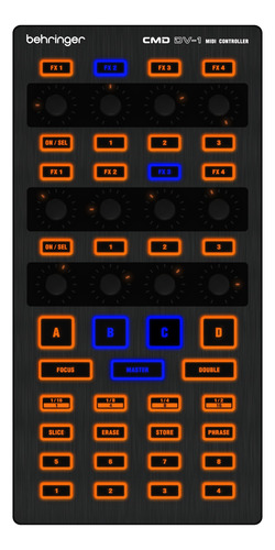 Controlador Midi Dj Behringer Cmd Dv-1 Usb Plug And Play Color Negro