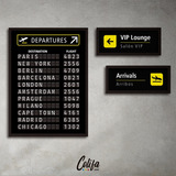 Set Cuadros Aeropuerto X 3 - 40x60 - 100% Personalizables