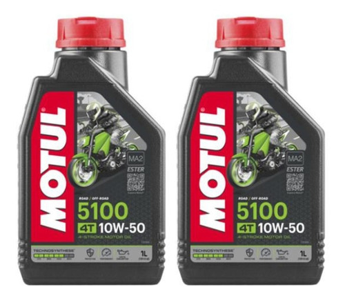 Aceite De Motor A Gasolina 4 Tiempos Motul 5100 10w50 1l 2pz