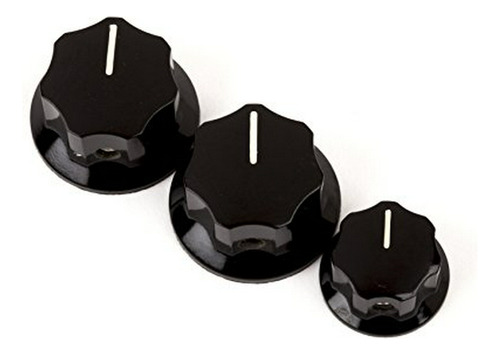 Fender Jazz Bass Knobs - Negro