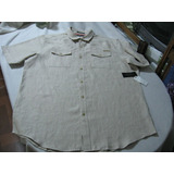 Camisa, 100% Lino Manga Corta Sean John Talla Xl Nueva