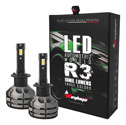 Kit De Focos Led Tricolor 18mil Lumens Modelo R3 Imloya 