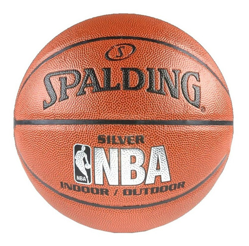 Balón Basketball Nba Spalding Baloncesto Silver #7 
