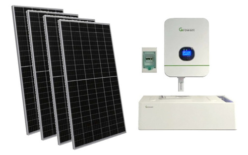 Kit Panel Solar Isla Autonomo Hibrido Respaldo 7kwh Diarios