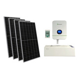 Kit Panel Solar Isla Autonomo Hibrido Respaldo 7kwh Diarios