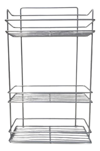 Organizador Estante Triple Baño Cocina Lavadero De Acero 